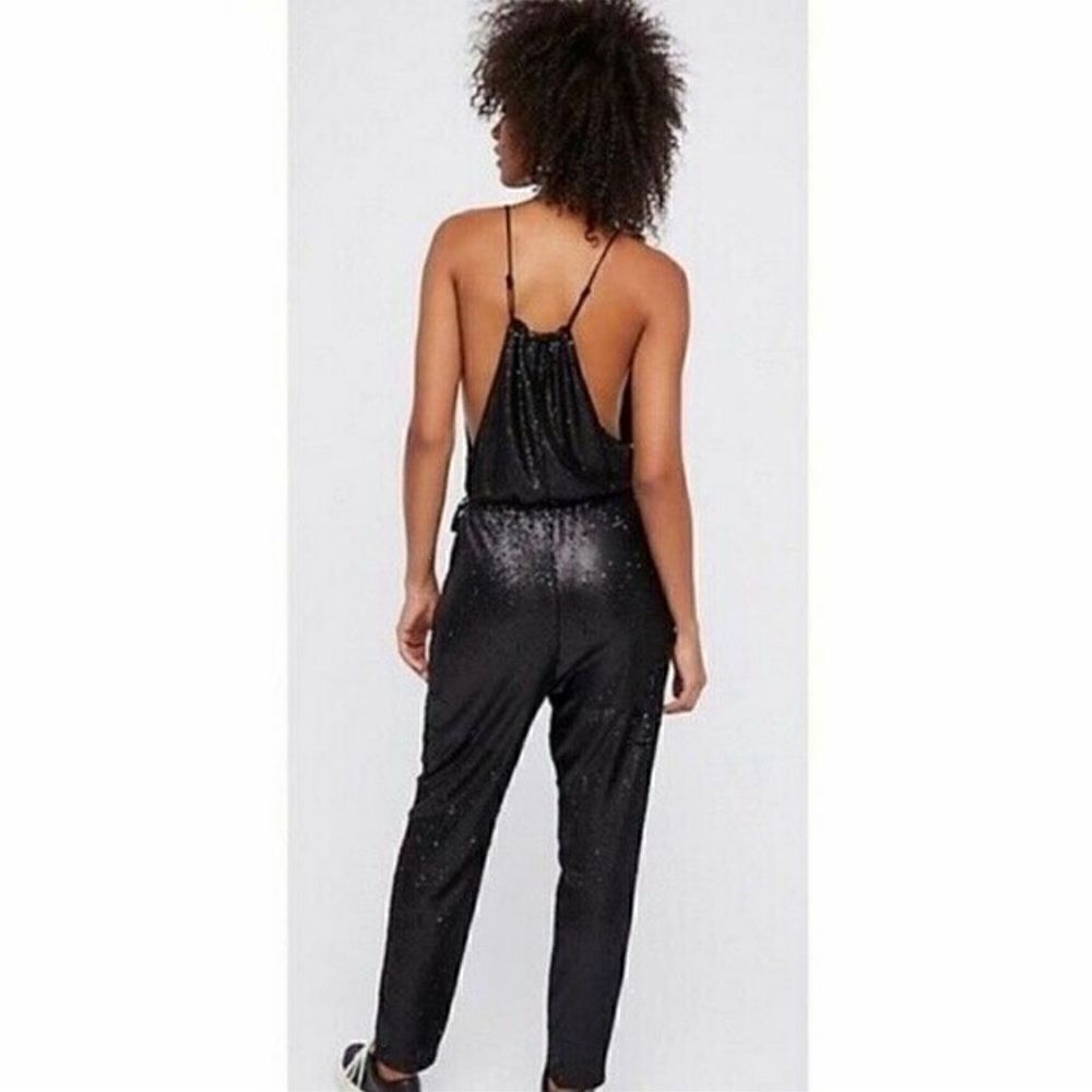 NEW Free People Black Sequins Jumpsuit.Size XS - Picture 4 of 15